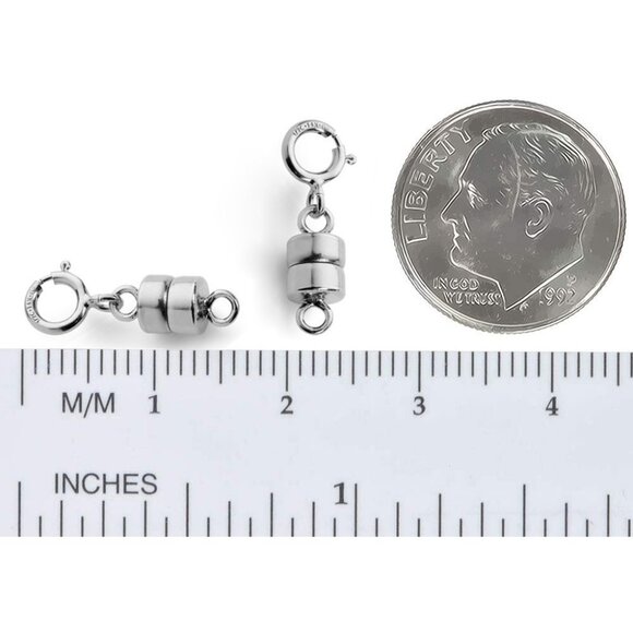 Magnetic Necklace Clasp Set Silver | 2 Pack | Easy On Off | Boutique New - Picture 12 of 13